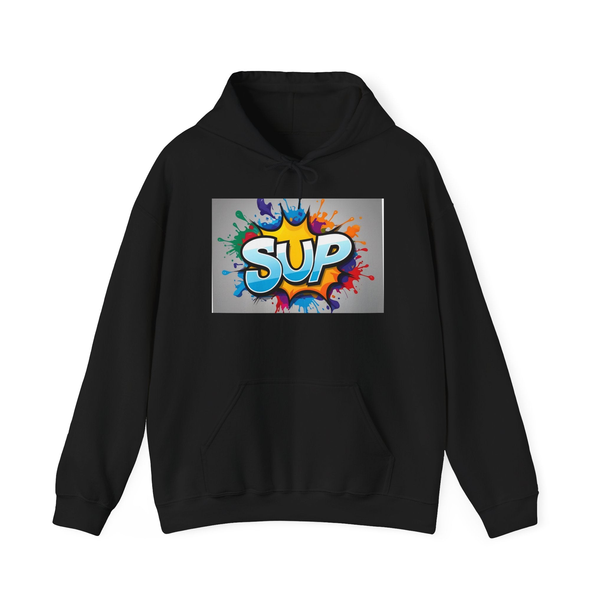 What's SUP Colorful Graffiti Sweatshirt | Fun Unisex Hoodie for Casual Days, Unique Gift for Teens, Streetwear Style, Vibrant Art Apparel