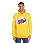 What's SUP Stylish Unisex College Hoodie with Bold SUP Logo, Graphic Sweatshirt for Students, Cozy Casual Wear, Perfect for Campus Life, Holiday Gift