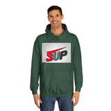 What's SUP Stylish Unisex College Hoodie with Bold SUP Logo, Graphic Sweatshirt for Students, Cozy Casual Wear, Perfect for Campus Life, Holiday Gift