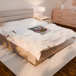 Watz Nu Macon Cozy Velveteen Plush Blanket, Perfect for Home Decor, Gift for Music Lovers, Cozy Nights, Warm Blanket, Soft Throw