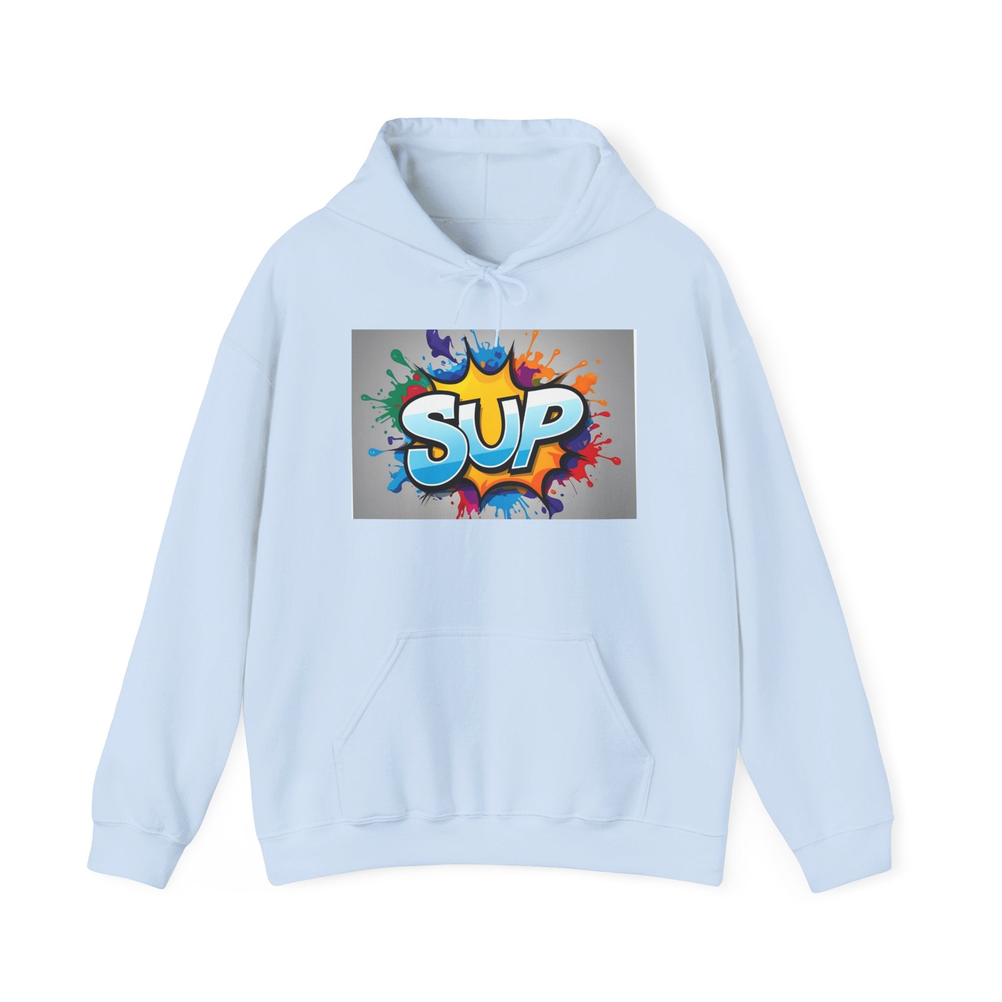 What's SUP Colorful Graffiti Sweatshirt | Fun Unisex Hoodie for Casual Days, Unique Gift for Teens, Streetwear Style, Vibrant Art Apparel