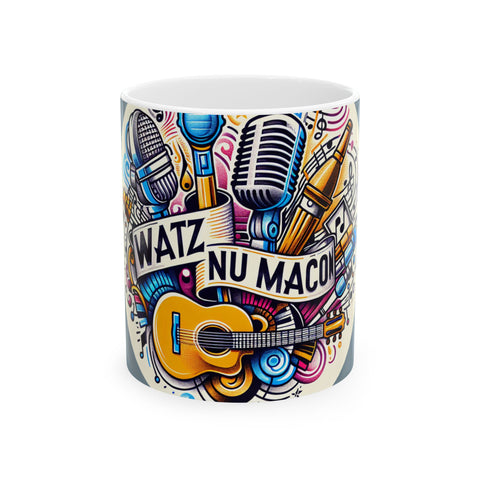 Watz Nu Macon Ceramic Mug, (11oz, 15oz)