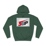 What's SUP Stylish Unisex College Hoodie with Bold SUP Logo, Graphic Sweatshirt for Students, Cozy Casual Wear, Perfect for Campus Life, Holiday Gift