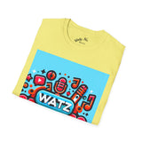 Watz Nu Macon Music & Interviews T-Shirt, Casual Unisex Tee, Music Lover Gift, Creative Graphic T-Shirt, Vintage Style Top