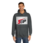 What's SUP Stylish Unisex College Hoodie with Bold SUP Logo, Graphic Sweatshirt for Students, Cozy Casual Wear, Perfect for Campus Life, Holiday Gift