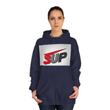 What's SUP Stylish Unisex College Hoodie with Bold SUP Logo, Graphic Sweatshirt for Students, Cozy Casual Wear, Perfect for Campus Life, Holiday Gift