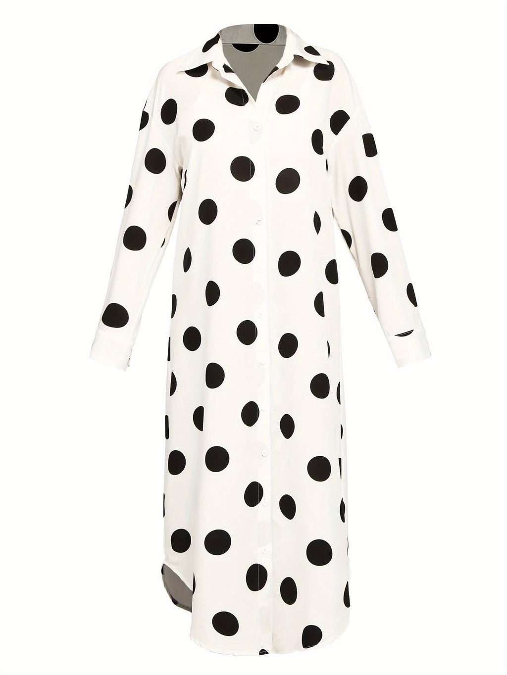Polka Dots Relaxed Fit Shirt Dress