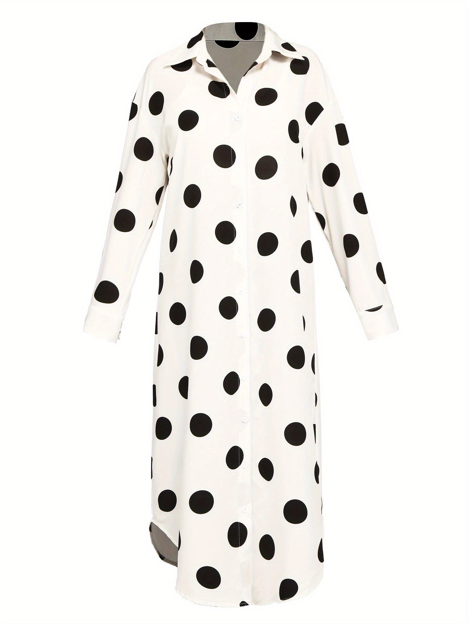 Polka Dots Relaxed Fit Shirt Dress