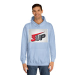 What's SUP Stylish Unisex College Hoodie with Bold SUP Logo, Graphic Sweatshirt for Students, Cozy Casual Wear, Perfect for Campus Life, Holiday Gift
