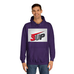 What's SUP Stylish Unisex College Hoodie with Bold SUP Logo, Graphic Sweatshirt for Students, Cozy Casual Wear, Perfect for Campus Life, Holiday Gift