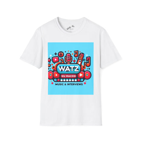 Watz Nu Macon Music & Interviews T-Shirt, Casual Unisex Tee, Music Lover Gift, Creative Graphic T-Shirt, Vintage Style Top