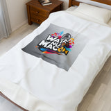 Watz Nu Macon Cozy Velveteen Plush Blanket, Perfect for Home Decor, Gift for Music Lovers, Cozy Nights, Warm Blanket, Soft Throw