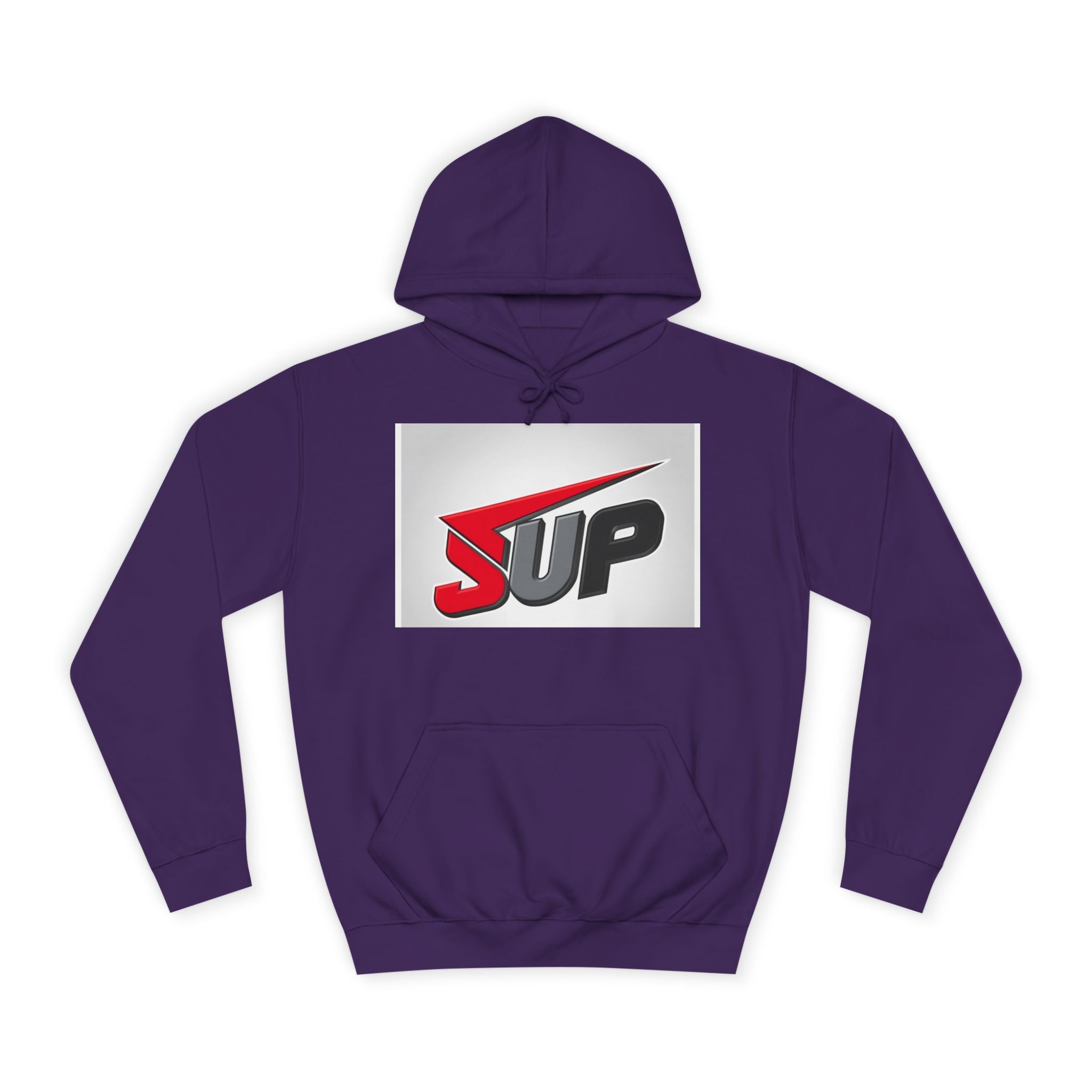 What's SUP Stylish Unisex College Hoodie with Bold SUP Logo, Graphic Sweatshirt for Students, Cozy Casual Wear, Perfect for Campus Life, Holiday Gift