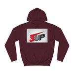 What's SUP Stylish Unisex College Hoodie with Bold SUP Logo, Graphic Sweatshirt for Students, Cozy Casual Wear, Perfect for Campus Life, Holiday Gift