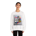 Watz Nu MACON Musical Crewneck Sweatshirt |  | Unisex Gift for Music Lovers, Cozy Wear, Concert Outfit, Everyday Comfort