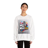 Watz Nu MACON Musical Crewneck Sweatshirt |  | Unisex Gift for Music Lovers, Cozy Wear, Concert Outfit, Everyday Comfort