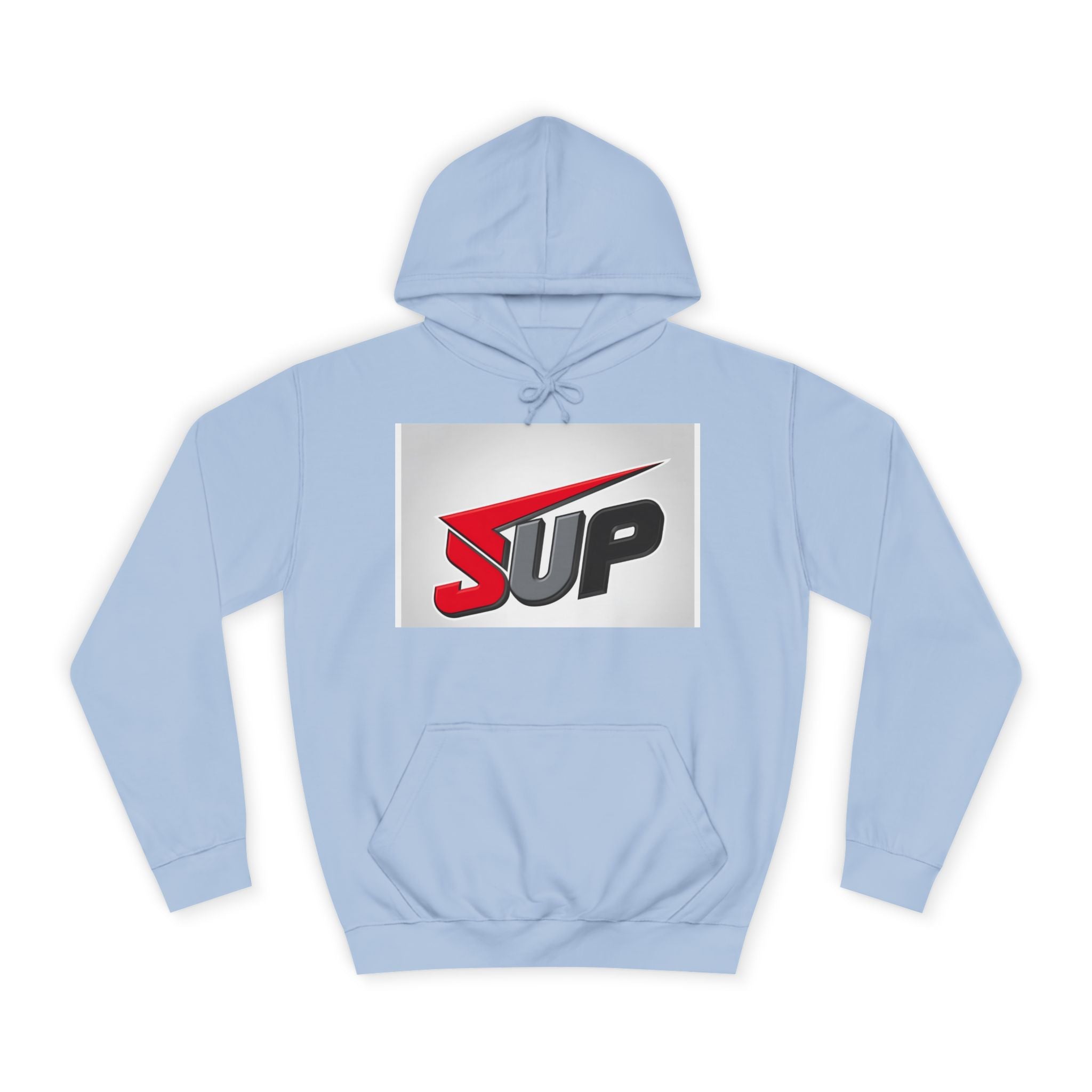 What's SUP Stylish Unisex College Hoodie with Bold SUP Logo, Graphic Sweatshirt for Students, Cozy Casual Wear, Perfect for Campus Life, Holiday Gift