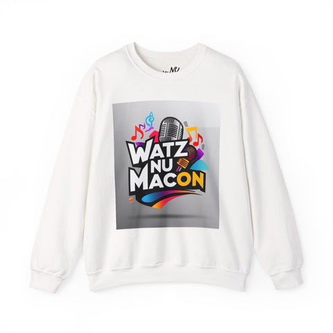 Watz Nu MACON Musical Crewneck Sweatshirt |  | Unisex Gift for Music Lovers, Cozy Wear, Concert Outfit, Everyday Comfort