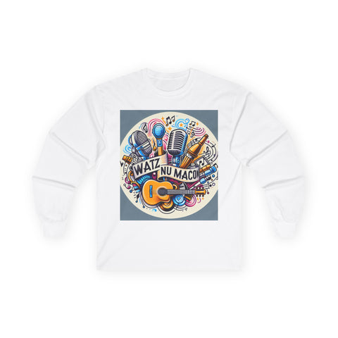 Watz Nu Macon Music-Themed Long Sleeve Tee - Perfect Gift for Music Lovers, Band Reunions, Concerts, Unique Holiday Apparel, Live Performances