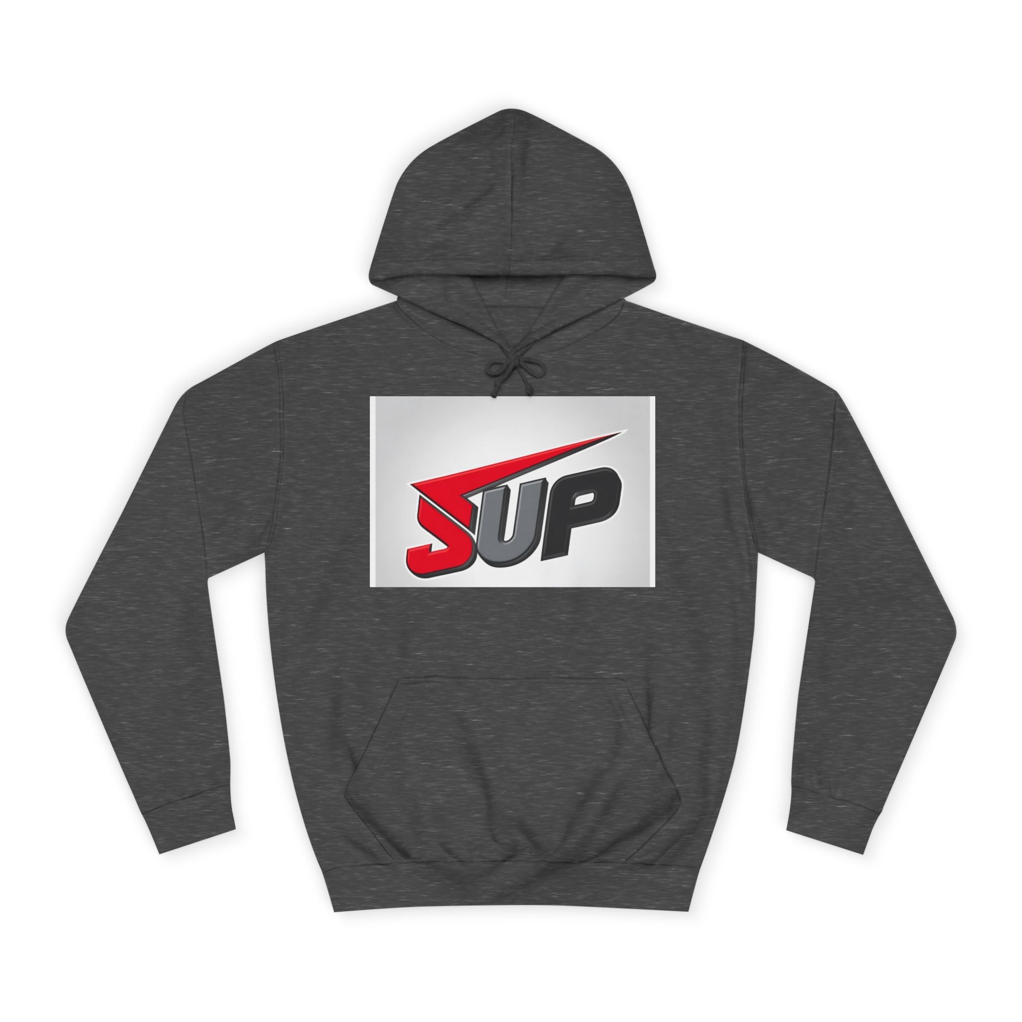 What's SUP Stylish Unisex College Hoodie with Bold SUP Logo, Graphic Sweatshirt for Students, Cozy Casual Wear, Perfect for Campus Life, Holiday Gift