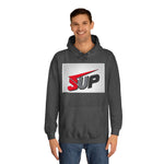 What's SUP Stylish Unisex College Hoodie with Bold SUP Logo, Graphic Sweatshirt for Students, Cozy Casual Wear, Perfect for Campus Life, Holiday Gift