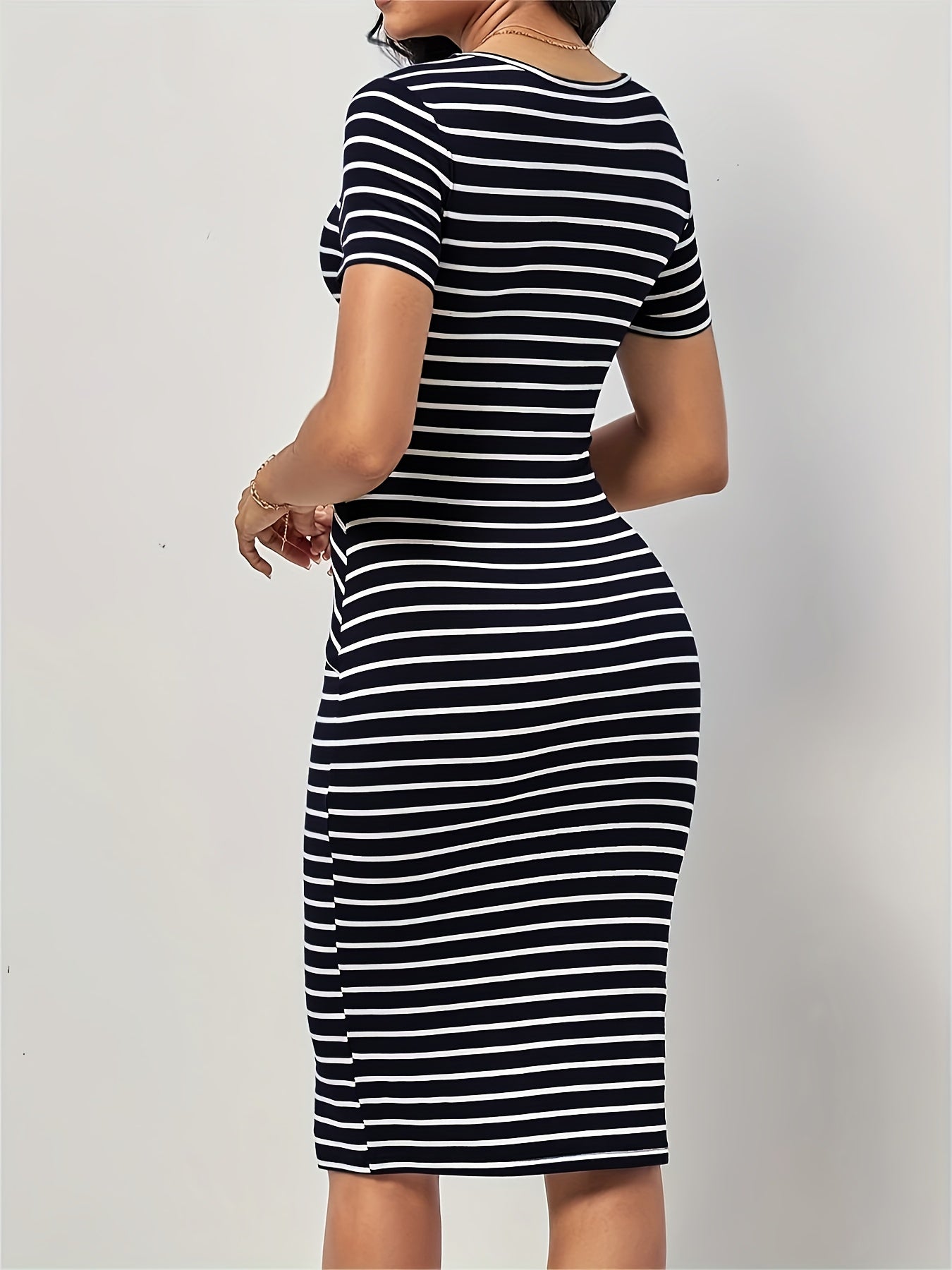 Print Slim Fit Midi Dress