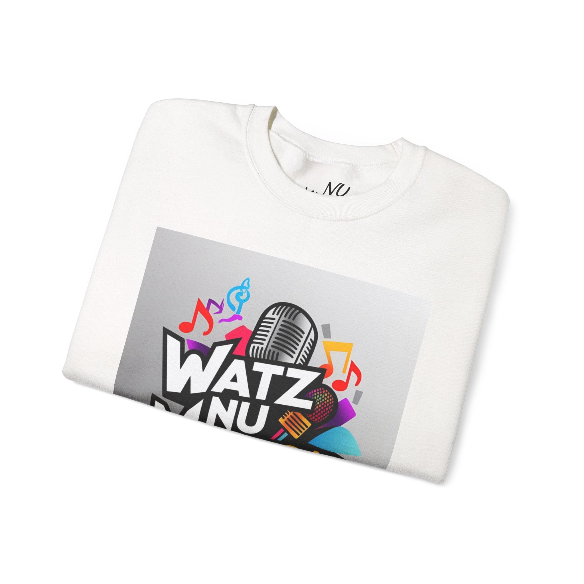 Watz Nu MACON Musical Crewneck Sweatshirt |  | Unisex Gift for Music Lovers, Cozy Wear, Concert Outfit, Everyday Comfort