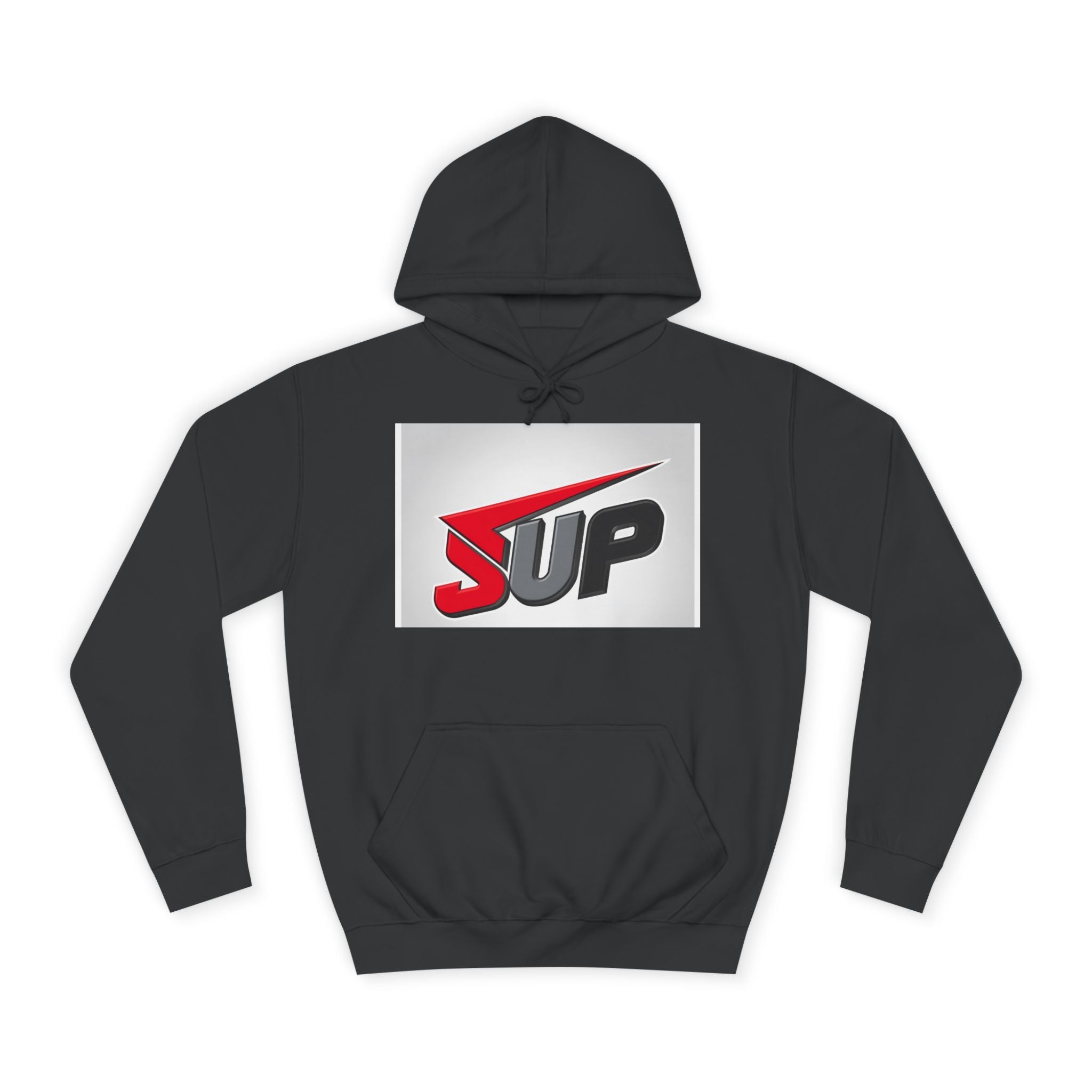 What's SUP Stylish Unisex College Hoodie with Bold SUP Logo, Graphic Sweatshirt for Students, Cozy Casual Wear, Perfect for Campus Life, Holiday Gift