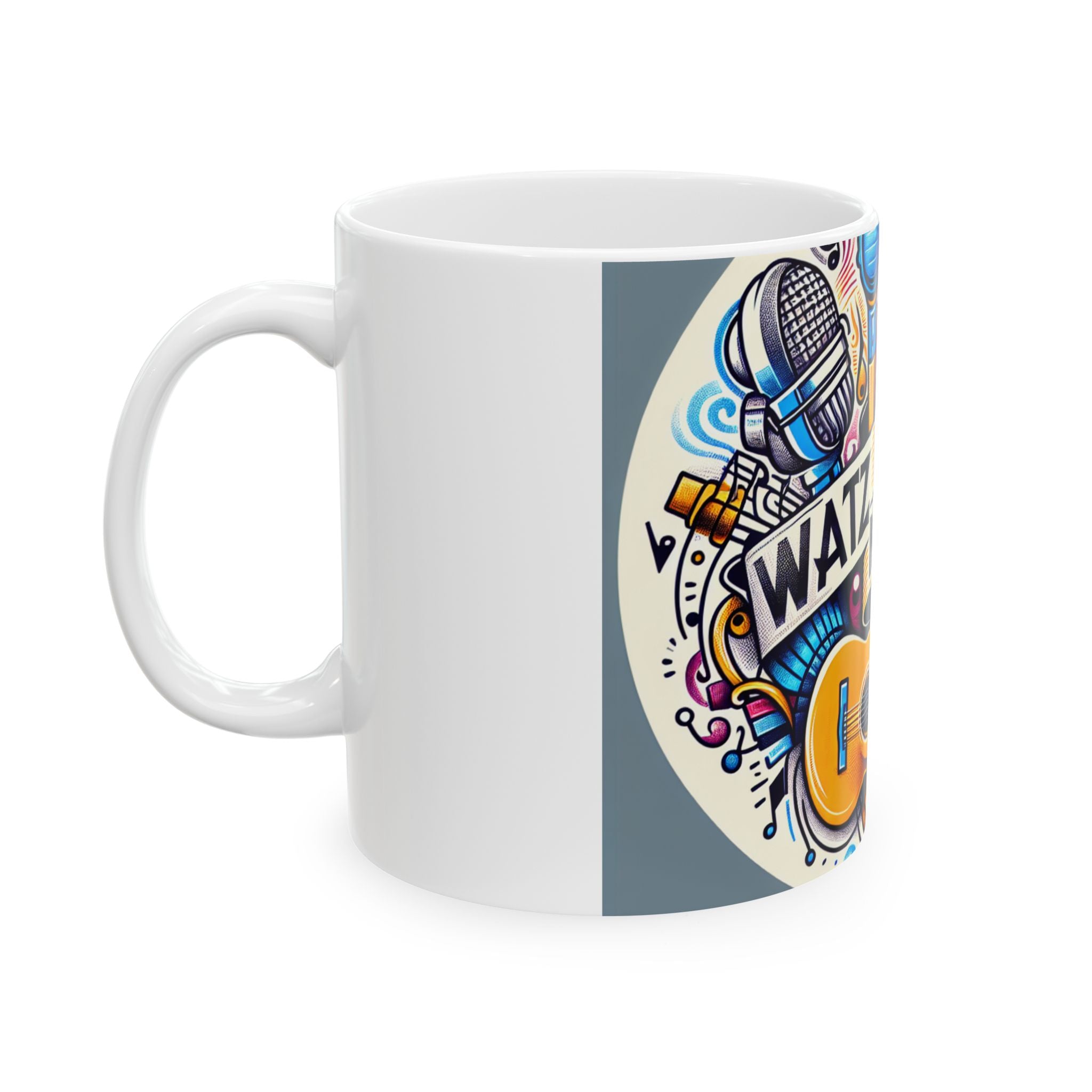 Watz Nu Macon Ceramic Mug, (11oz, 15oz)