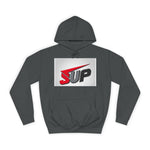 What's SUP Stylish Unisex College Hoodie with Bold SUP Logo, Graphic Sweatshirt for Students, Cozy Casual Wear, Perfect for Campus Life, Holiday Gift