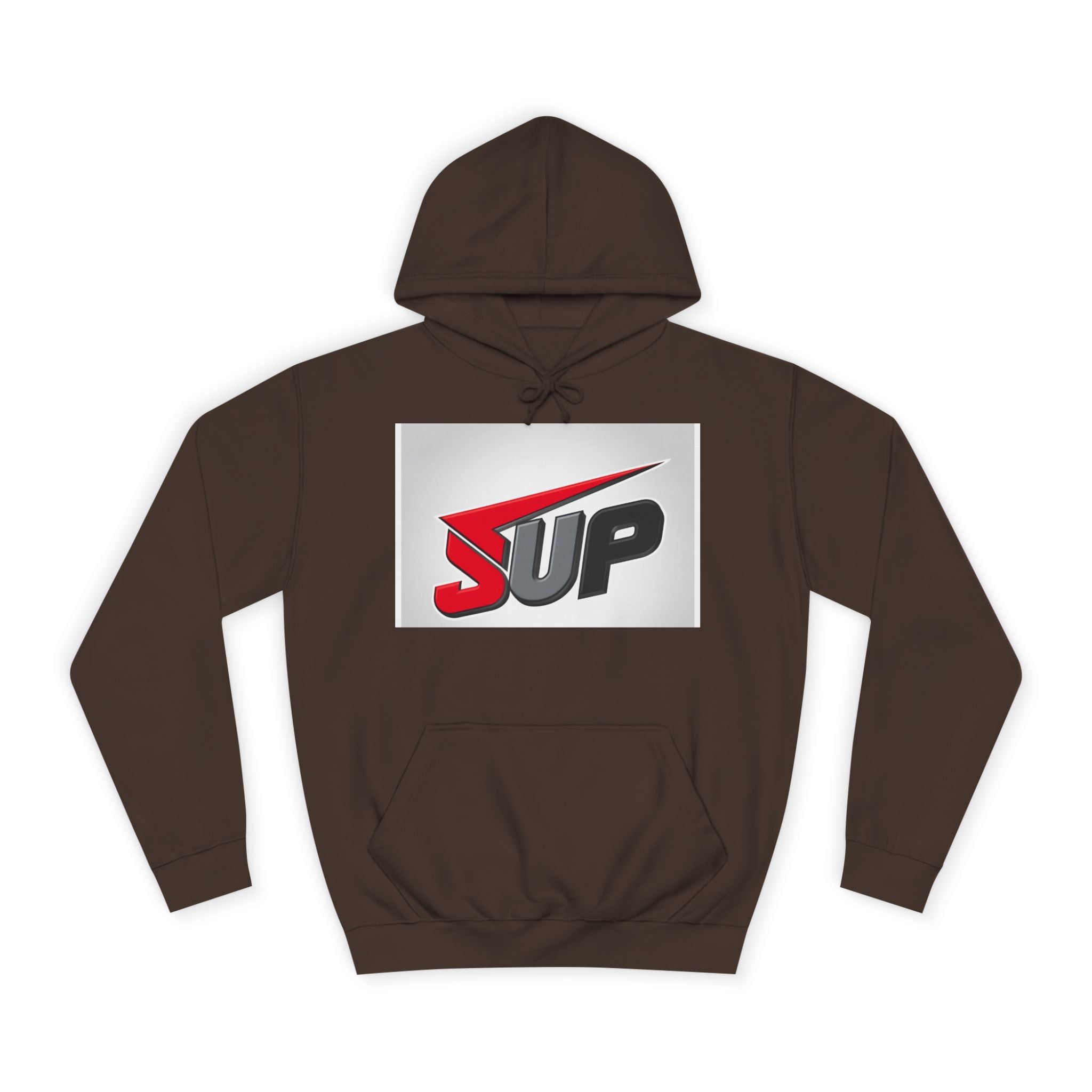 What's SUP Stylish Unisex College Hoodie with Bold SUP Logo, Graphic Sweatshirt for Students, Cozy Casual Wear, Perfect for Campus Life, Holiday Gift