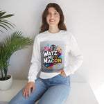 Watz Nu MACON Musical Crewneck Sweatshirt |  | Unisex Gift for Music Lovers, Cozy Wear, Concert Outfit, Everyday Comfort