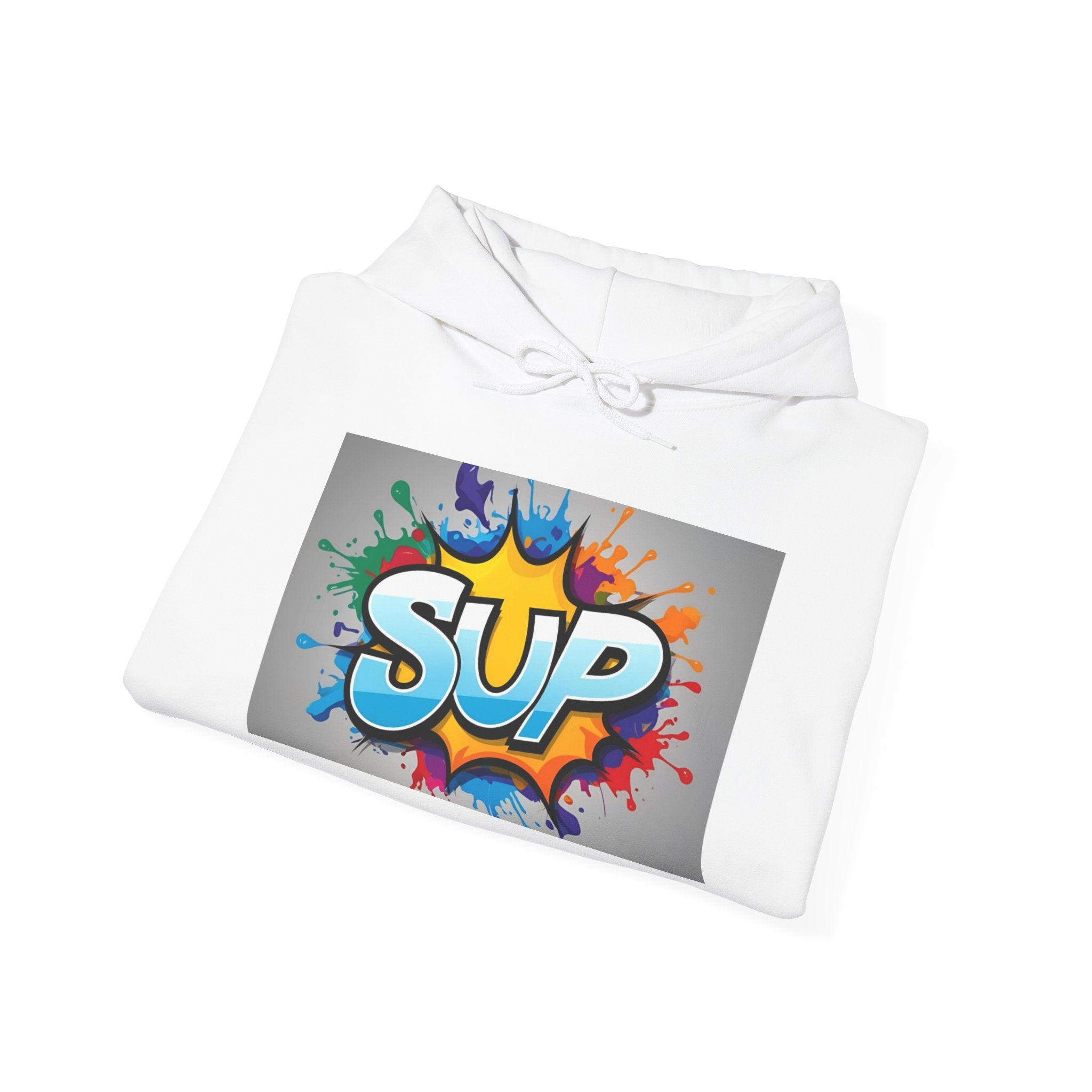 What's SUP Colorful Graffiti Sweatshirt | Fun Unisex Hoodie for Casual Days, Unique Gift for Teens, Streetwear Style, Vibrant Art Apparel