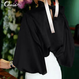 Celmia Satin Silk Blouses