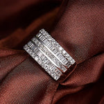 LOVERJEWELRY Unisex Diamond Band Ring Solid 18Kt