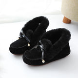 100% Natural Fur Women Flats Casual Moccasins Comfortable Loafers Genuine Leather Women Shoes Fashion Driving Shoes Woman