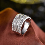 LOVERJEWELRY Unisex Diamond Band Ring Solid 18Kt