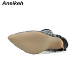 Aneikeh New Air Mesh NetAnkle Heels