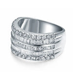 LOVERJEWELRY Unisex Diamond Band Ring Solid 18Kt