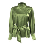 Celmia Satin Silk Blouses