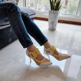 l Hollow Breathable   Mesh Pointed Toe