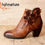 Johnature Short Plush Women Shoes Platform Boots