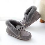 100% Natural Fur Moccasins