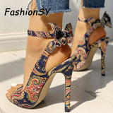 Summer Women Thin High Heels Pumps 10CM Fish Mouth Bow Not Woman Hollow Out Cross-tied Pumps Party Wedding women Shoes