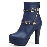 Rivet Buckles High Heel