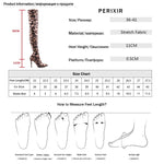 Leopard Stretch Fabric High Boots Pointed Toe