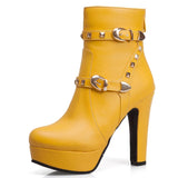 Rivet Buckles High Heel