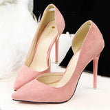 Faux Suede Women Pumps High Heel