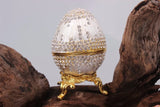 Russian Style Trinket Egg Faberge Decorative Jewelry Box