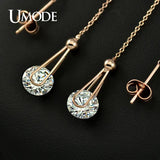 UMODE 2 carat AAA+ Cubic Zircon Drop Line Long Earrings piercing Cubic Zircon jewelry Brincos Boucle D'oreille Oorbellen JE0229A